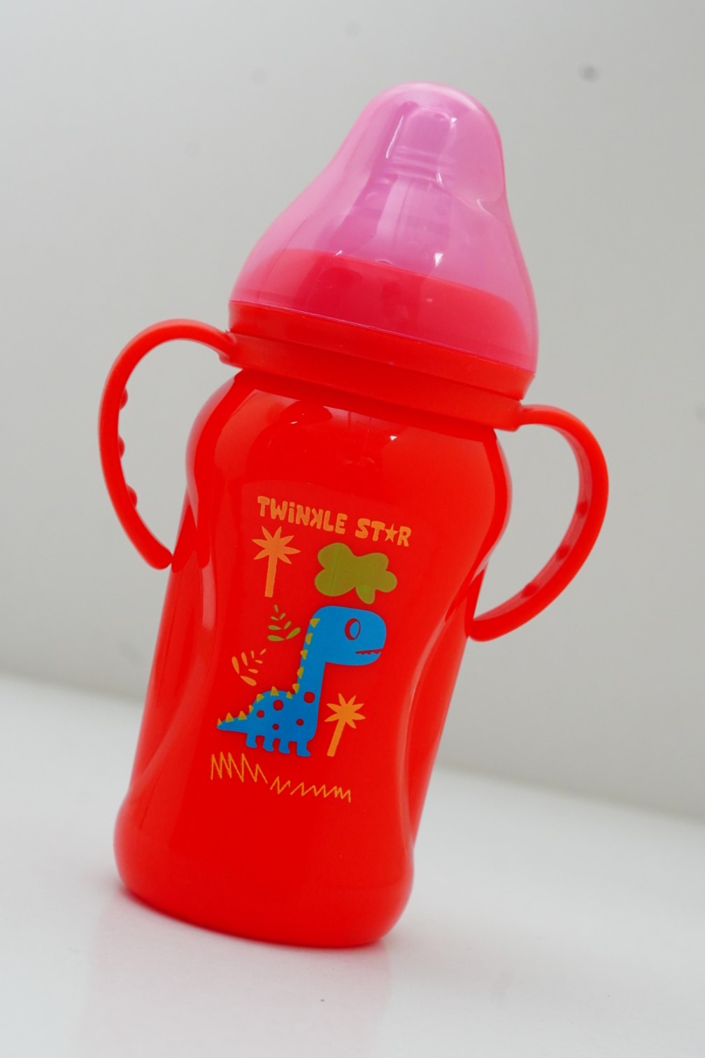 Twinkle Star Wide Neck Opaque Baby Feeder- With Handle (large / 270 Ml/ 9 Onz)